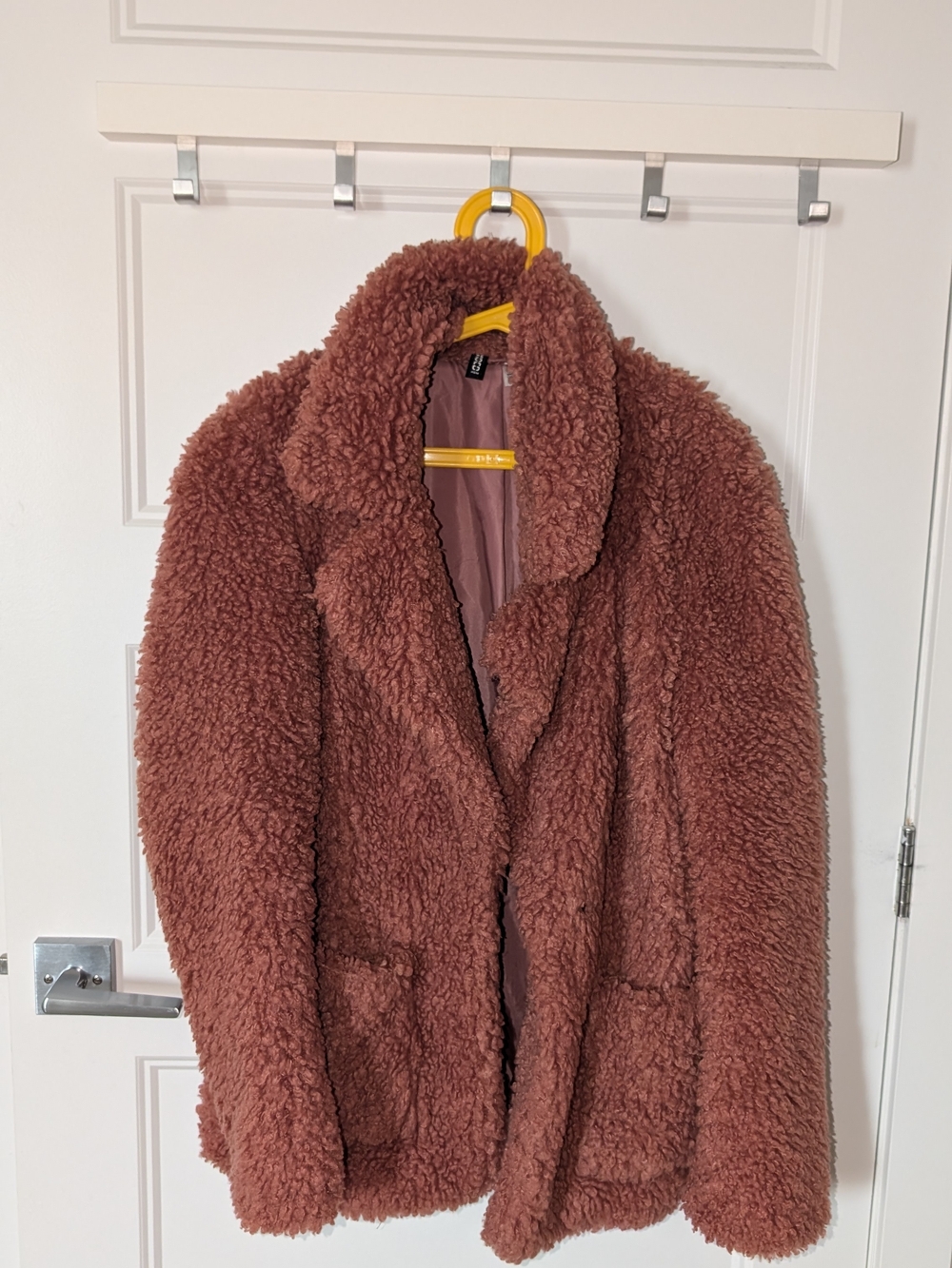 Fall H&M Women's Teddy Jacket in Rusty Brown
